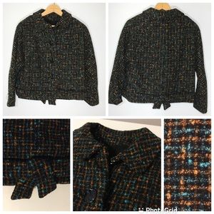 Vintage 50's Cropped Jacket Large Button Front